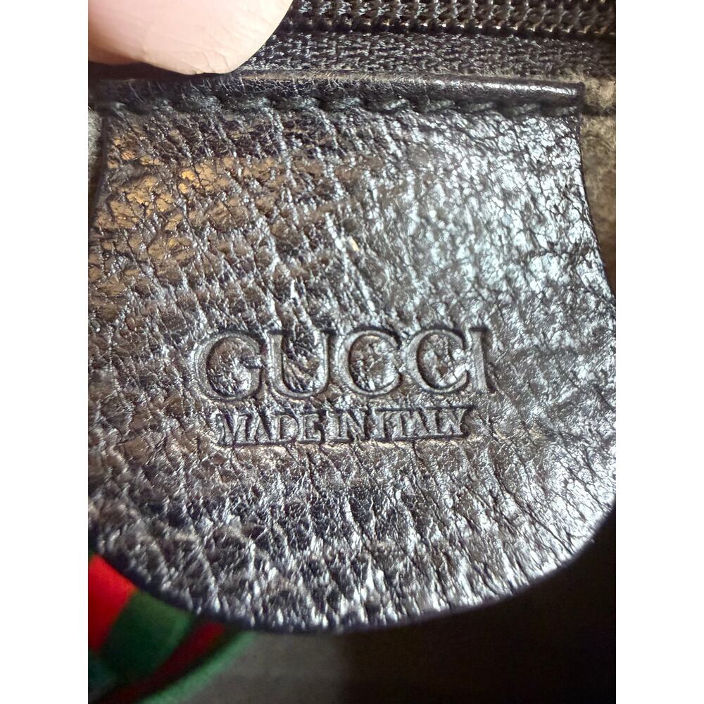Vintage Gucci Accessory Collection Boston Bag Black GG Jacquard Canvas - Picture 5 of 7